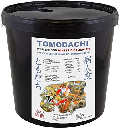 Koifutter Winterfutter Koi Sinkfutter schnell sinkend kräfteschonend Energie hochverdaulich 3mm oder 5mm Pellets Tomodachi WinterDiet 3kg Eimer (3mm)