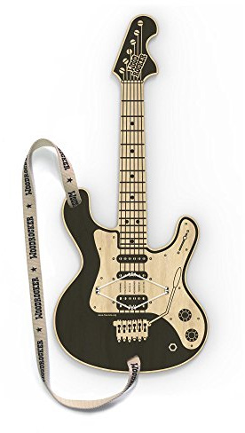 NEUE FREUNDE inventing & producing schnickschnack Woodrocker, the smart Guitar - mit Gratis APP: Diese Luftgitarre funktioniert mit deinem Apple® iPhone® oder iPod® Touch ab iOS8 (Schwarz)