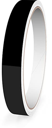Motoking Zierstreifen, Schwarz Glänzend, 15 mm Breite, 10 m Länge, RAL 9005, Aufkleber Folie Auto Boot Motorrad Wohnmobil Wohnwagen & mehr