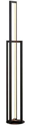 Lucande LED Lampadaire Hylda à intensité variable (Moderne) en Noir Aluminium e. a. pour Salon & Salle manger (à 2 lampes,), Sur Pied Lampe a de Sol