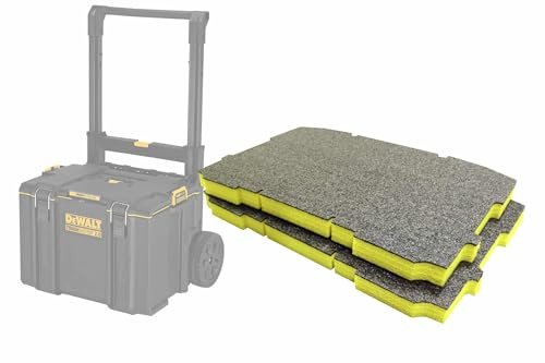 Shadow Foam ToughSystem 2.0 - Insertos de espuma para caja de herramientas con ruedas [paquete doble] Insertos de espuma para cortar y pelar para cajas de herramientas DeWalt ToughSystem 2.0 |