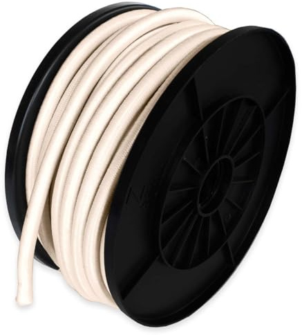 Cuerda elástica Marfil 25 Metros - Calidad Profesional TECPLAST 9SW - Cable elástico - Diámetro 9 mm