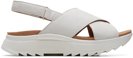 Clarks Sandalia Mujer Casual con Correa Ajustable y Tacon Bajo Beige