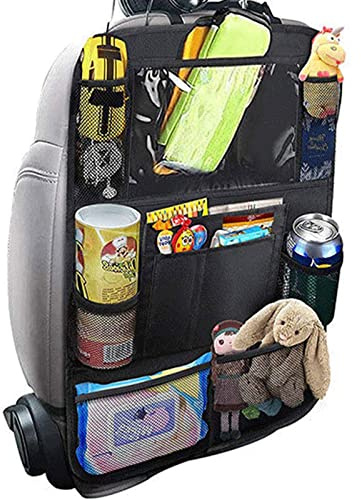 Yajimsa Rückenlehnen-Organizer | Auto-Aufbewahrungs-Organizer für Frauen | Rücksitz-Organizer, Auto-Rücksitz-Organizer für Kinder, mit Tablet-Halterung, 9 Taschen für Snacks, Spielzeug, Zeitschriften