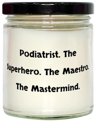 Best Podiatrist Gifts, Podiatrist. The Superhero. The, Beautiful Birthday Scent Candle Gifts for Men Women from Team Leader, Foot Health, Foot Pain, Foot Care, Podiatry, Orthopedics