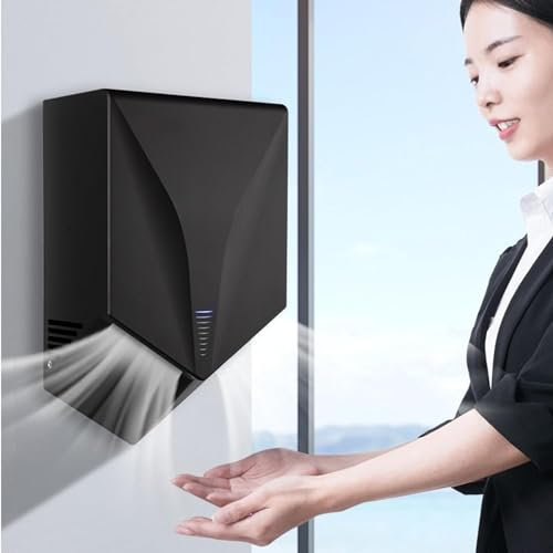 Asciugamani Elettrico, Asciugamani for WC, 1500 W Extra Silenzioso a Basso Rumore, Montaggio a Parete, Asciugamani Compatto Asciugamani Elettrico Automatico ad Alta Velocità, Commerciale o Domestico.