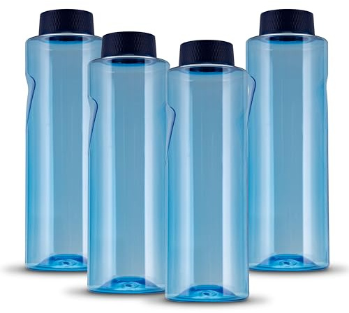 LGL 4 x Trinkflasche 800 ml Kavodrink Premium blau Sportflasche Wasserflasche BPA frei