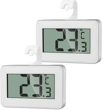 AiQInu 2 Termometro Digital Cocina, Mini Termometro Nevera, Termometro Congelador Refrigerador