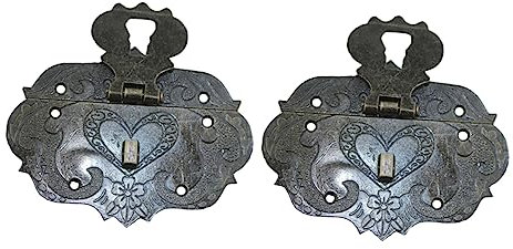 jojofuny 2 Stück Karton Schnalle Antike Tür Antike Scharniere Und Riegel Antike Schrankverschlüsse Vintage Schrankverschlüsse Altmodische Tür Zinklegierung Kastenschloss Jahrgang