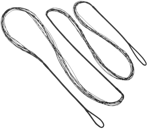 PATIKIL Remplacement de Corde d'arc, Corde d'arc Recourbée à 12 Brins pour Arc Classique Traditionnel AMO de 59 Pouces, Noir