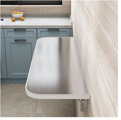 Wandtisch Klappbar, Schwimmender Esszimmertische, Klapptisch Wand Edelstahl, Esstisch Küchentisch, Computertisch Schwebend, Wandmontage Schreibtisch Für Die Im Büro, Küche, Balkon ( Size : 40x80cm/15.