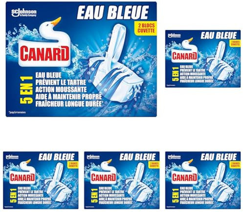 Canard Wc Eau Bleue - Bloc Wc Colorant 5en1-2 Blocs (Lot de 5)