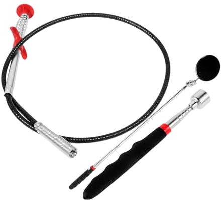 BUGUUYO 1satz Teleskop Inspektionsspiegel Mit Magnetheber Verstellbare Für Präzise Fahrzeugdiagnosen Praktisches Werkzeug Für Mechaniker Und -enthusiasten Teiliges Zubehörset
