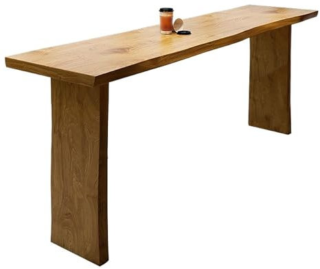 Stehtisch Aus Massivem Holz Langer Schmaler Balkontisch Legerer Rechteckiger Stehtisch Kommerzieller Stehtisch for Milchteeläden Esstisch for Das Wohnzimmer Zu Hause Ohne Hocker