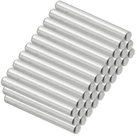 PATIKIL Perno di Posizionamento in 304 Acciaio Inox 3x25mm 20pz | Spina Centraggio Perni Metallo Cilindrica per Mensole Elementi per Posizione Componenti Fissaggio Mobili