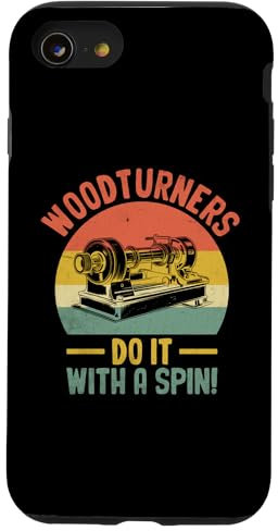 Coque pour iPhone SE (2020) / 7 / 8 Tournage à bois Do It With A Spin Tour à bois