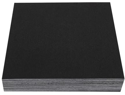 Biggittig 20 Stück Teppichfliesen Selbstklebende Teppichfliesen 50 * 50cm Teppich Fliesen Teppichboden rutschfest,Für Häuser, Wohnzimmer, Büros, Schlafzimmer(Schwarz)