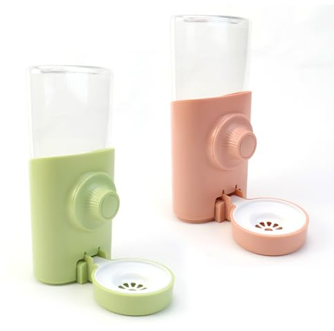 Bebedero VAIAV para Conejos y otros Animales Pequeños, 2 Piezas 600ml, Antigoteo Automático