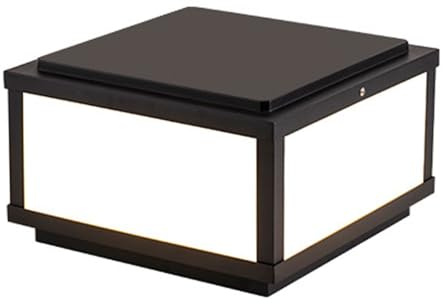 KUEYANB Luci per Pali da Esterno, Luce per Pilastro da Parete di Recinzione Minimalista Moderna, Lampada con Cappuccio A Colonna Impermeabile da Giardino E27, Lanterna Stigma per Cancello Domestica