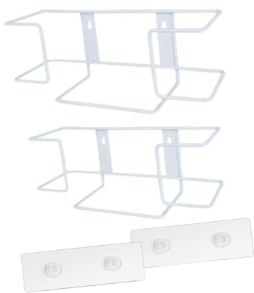 Oshhni 2Pcs Facial Tissue Wire Rack Rubber Gloves Organizer Disposable Glove Dispenser for Catering Services