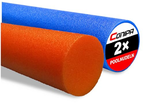 Conipa® - 2 x Schwimmnudeln im Set (160 x 7 cm) Kinder & Erwachsene (aus Schaumstoff) - Poolnudel & Pool-Spielzeug Set ab 3-10 Jahre (Made IN Europe) - Pool Wassernudel & Pool-Nudel