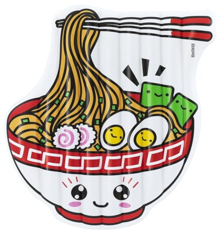 OISE ART STORE Trade Shop - Materassino Isola Gonfiabile Forma Ciotola Ramen 183x168 Cm Spiaggia Piscina 43841 -