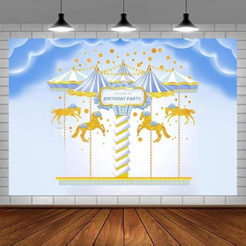 Sfondo fotografico per feste a tema circo, carosello, carnevale, sfondo a pois dorati, decorazioni per compleanno bambini, accessori per studio fotografico 440x300CM