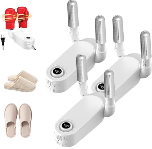 Boxing Gloves Dryer, Constant Temperature Punching Gloves Dryers, Boot Shoe Dryer, Boxing Glove Drying Rack, Dry Wet Shoes with 360°Heat Blower for Sneaker, Glove, Boots, Ski Boot, Helmet(3pcs)