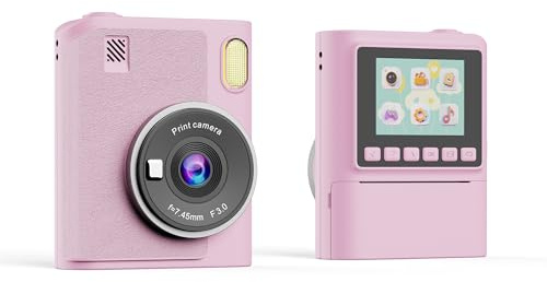Macchina Fotografica Istantanea Bambini per Ragazzi e Ragazze con Scheda da 32 GB e 4 Papier Photo, Fotocamera Digitali Bambini Giochi Musicale