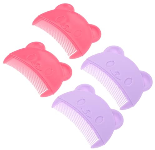 SOIMISS 4pcs Comb Soft Hair Brush for Newborns Bear Shaped Boy Girl Grooming Kit for Bath and Cradle Cap Care