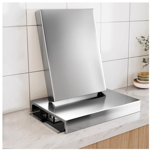 QSTGX Copertura Per Fornello A Gas 4 Fuochi Copri Fornelli Acciaio inossidabile Cucina A Piastra multifunzionale Antiruggine Facile da pulire per piani di lavoro e vassoi(40x50x9cm)