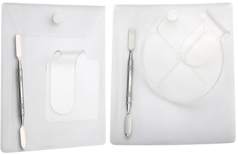 UKCOCO Palette de Couleurs pour Maquillage D’ongles 2 Kits Bague Acrylique, Palettes à Ongles Multi-usages, Plateaux de Mélange pour Vernis à Ongles et Pigments, Usage Professionnel