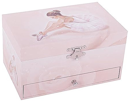 Trousselier 6260974 Schmuckschatulle für Kinder, Ballerina, Spieluhr mit tanzender Figur und Musik, nachtleuchtend