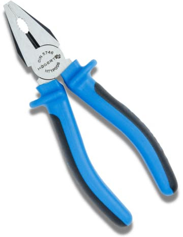 Högert Technik - Pince combinée, pince universelle, 160 mm, CrV – Bords de coupe avec 58-62 HRC – Poignée 2K