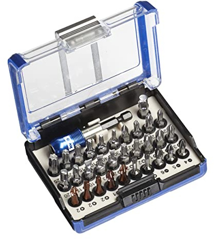 KWB Bit-Box - 32-tlg. Schlagfeste Edelstahl- und Torsion-Bits inkl. Schnellwechsel-Bithalter mit Magnet und Adapter