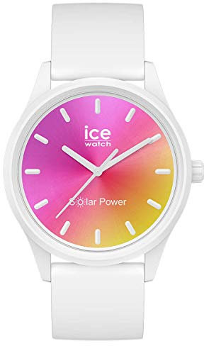 Ice-Watch - ICE solar power Sunset california - Weiße Damenuhr mit Silikonarmband - 018475 (Small)
