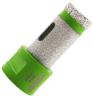 FACHLICH Forets Diamant 20mm Fraise diamantée Brasé Sous Vide et Trépans avec Filetage M14 pour Perçage à sec en Porcelaine Carrelage Granit Marbre