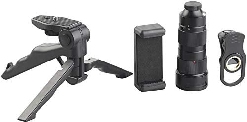 Somikon Zoomobjektiv: Vorsatz-Tele-Zoom-Objektiv 4X bis 12x Versandrückläufer (Kameraobjektiv, Smartphone-Zoom-Objektiv, Beutel)