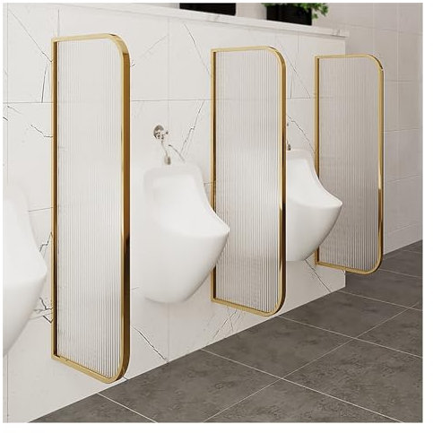 WC Urinal Trennwand,Bidet Trennwand,Toiletten Trennwand,Herren-Urinal-Sichtschutz,Raumteiler,Trennwände,Dekorative Paneel-Bildschirme,Schamwand,Für Öffentliche Räume/Badezimmer (Color : Gold, Size :