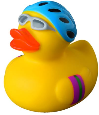 Radfahrer - Sportente - Quietscheente - Badeente - ca. 8 cm gross