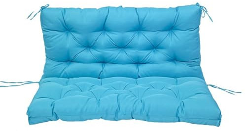 Generisch Kissen,(de:Schaukelkissen für die Veranda, Dickes 4-Zoll-Bankkissen für Gartenmöbel, Ersatzkissen für 2-3-Sitzer-Schaukeln mit Bändern, Polster für Garten-Sofas, Sofa-Liegematten, Hellbla