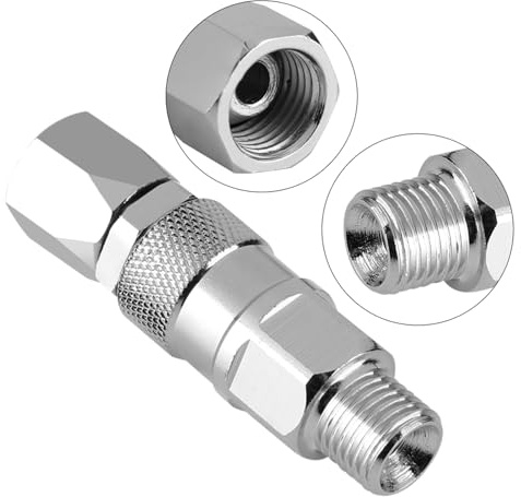 WPKD BLUEIY Swivel Sprayer Joint 1/4Inch Stainless Steel Airless High Pressure Spray Hose Swivel Joint 360 Degree Rotation Hose Connector Paint Sprayers Accessories
