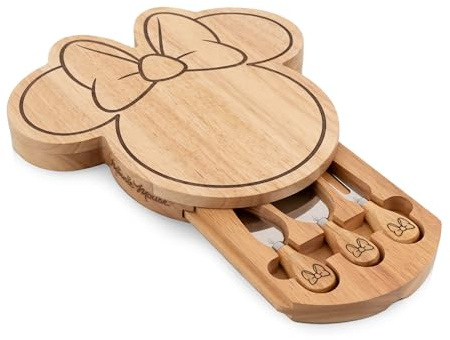 PICNIC TIME Disney Minnie Mouse Head Shaped Cheese Board with Tools, (Parawood)