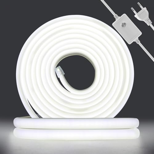 230V COB LED Streifen Neon Strip Light, 288leds/m Dimmbar 50cm Schnittbar IP67 Wasserdicht 220V Flex Lichtband LED Schlauch für DIY TV, Küche, Wohnzimmer, Außendekoration