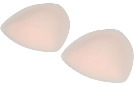 Formes Mammaires Triangulaires en Silicone Faux Seins une Pièce Prothèse de Mastectomie Inserts de Rehausseur de Soutien-gorge Concaves Coussinets de Soutien-gorge pour (M)