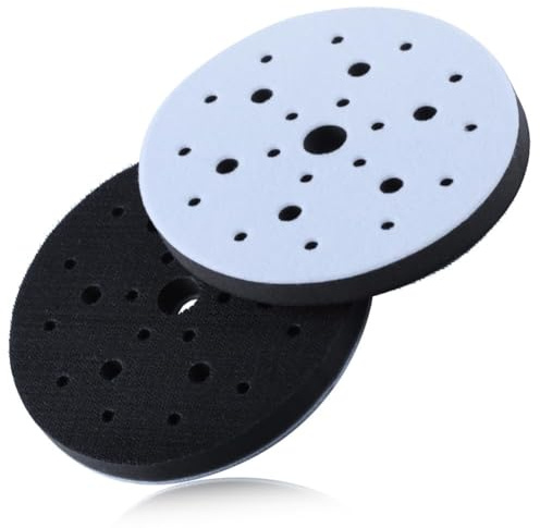 SPEEDWOX Soft Interface Pad 6 Inch 25 Holes Hook and Loop Sponge Cushion Buffer Backing Pad Sanding StickFix Interface Pad Abrasive Net Sander Pad for Sander Automotive Woodworking Polishing