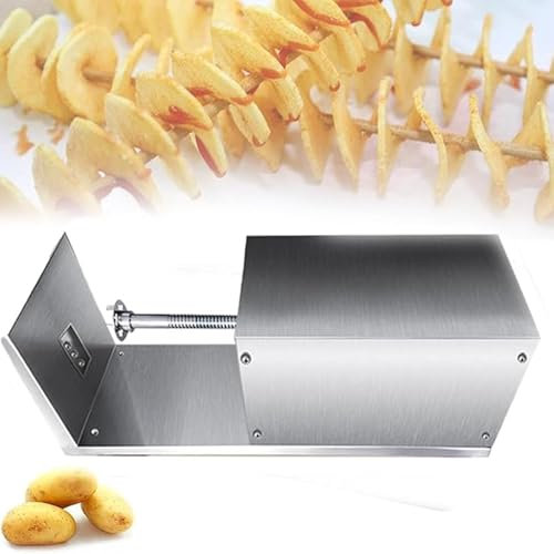 KHZKHC Tagliapatate Elettrico Tornado A Spirale, Affettatrice Elettrica Commerciale, Affettatrice per Patate Contorte, Spessore della Pellicola Circa 1,5~2 Mm, per Patate, Cetrioli
