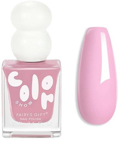 Nail Polish - Quick Dry & Long Lasting Baby Pink Nail Varnish - No Need Cure Sakura Pink Nail Polish - Chip Resistant Nail Varnish for Women Girls DIY Manicure