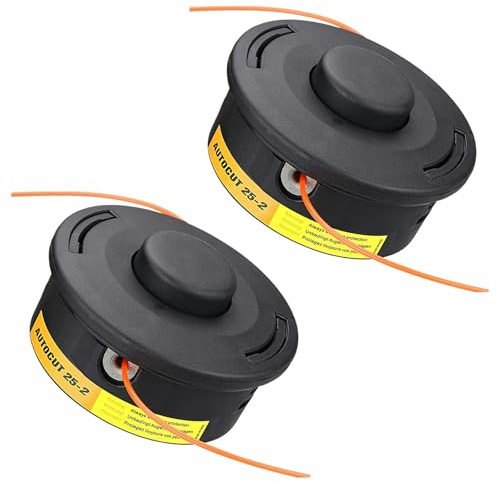 Mähkopf AutoCut 25-2, Fadenkopf M10x1.0 Trimmerkopf für Stihl FS55 FS55R FS80 FS85 FS90 FS90R FS100 FS110 FS130 FS250 Mähkopf ersetzen Rasenmäher Zubehör 40027102108 Ersatzteile Fadenspule