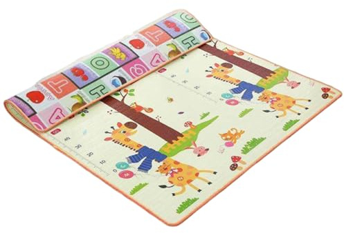 Alfombra para Sala de Juegos para niños, Lavable, Alfombra interactiva de Doble Cara para jardín de Infantes, Picnic al Aire Libre, Actividades sensoriales, práctica de Gateo, Aula, guardería